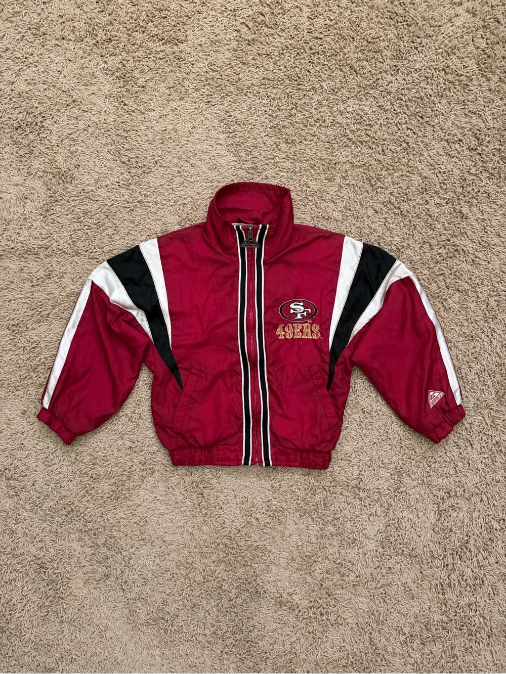 Vintage San Francisco 49ers Football Windbreaker Jacket Youth Kids Size 6